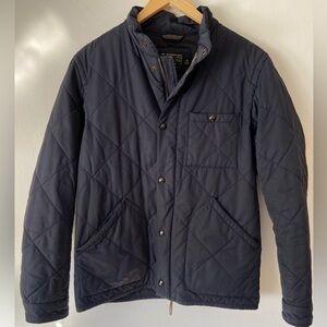 J Crew Mens Quilted Lined Jacket Navy